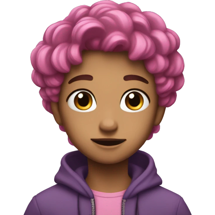 corazon lila y rosa emoji