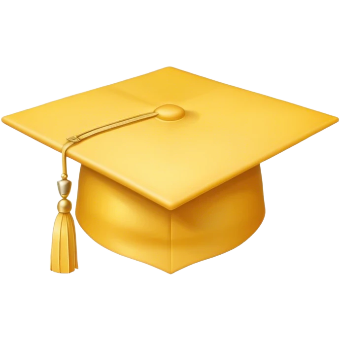 Light yellow graduation cap  emoji