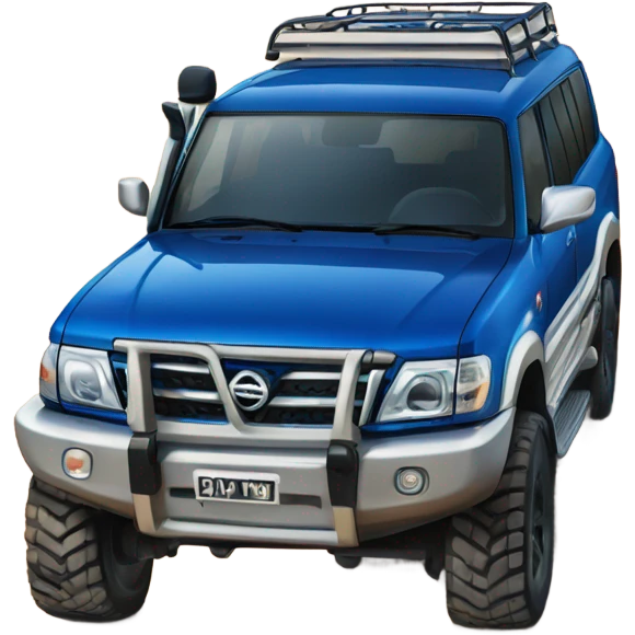 4WD blue Nissan patrol  emoji