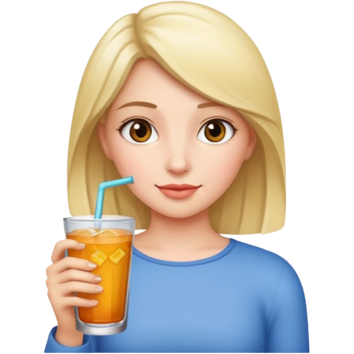 girl with a drink emoji