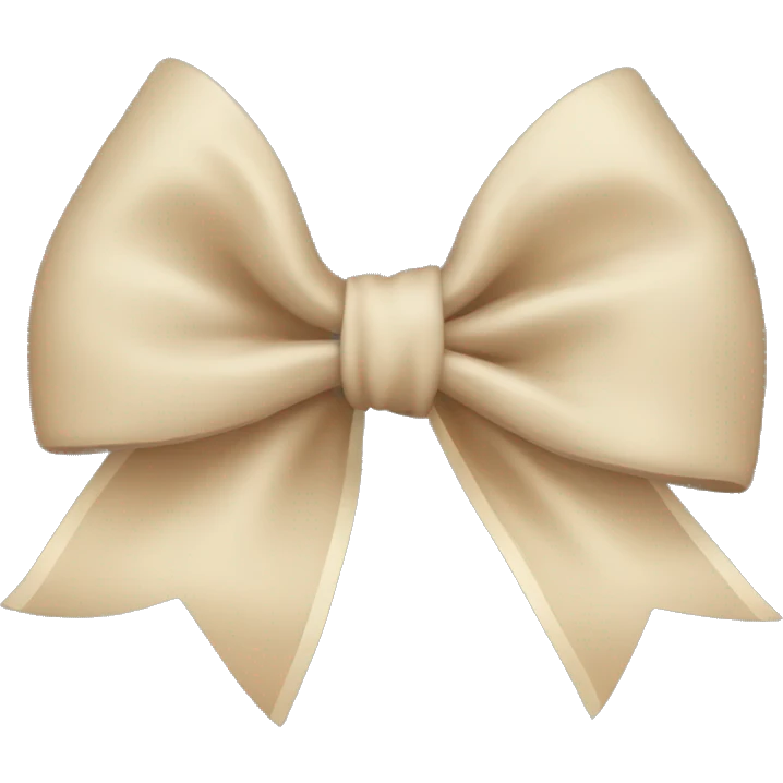 Beige bow emoji