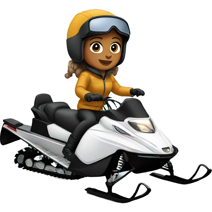 Girl riding a snowmobile  emoji