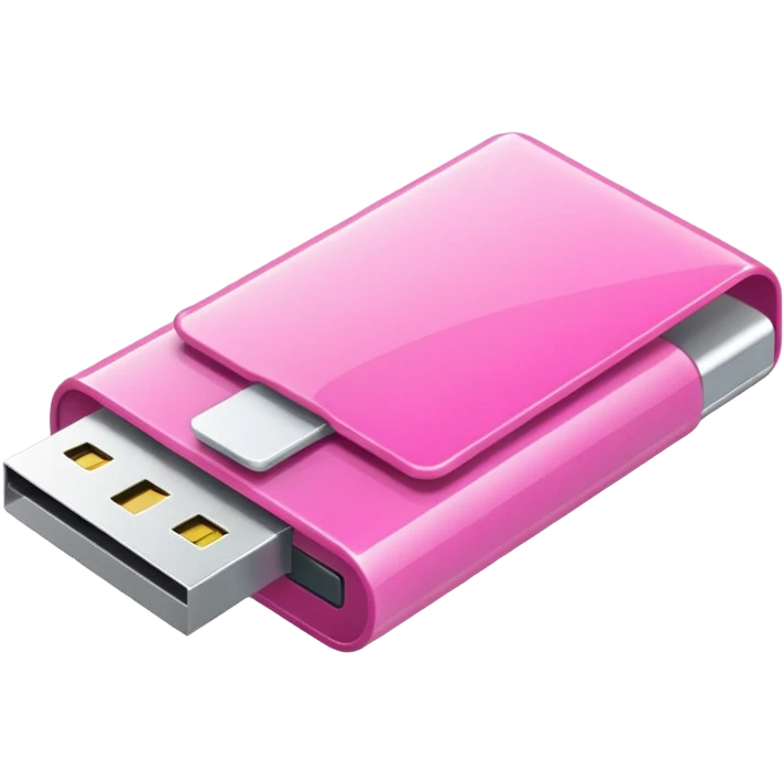 pink falshdrive with a folder emoji