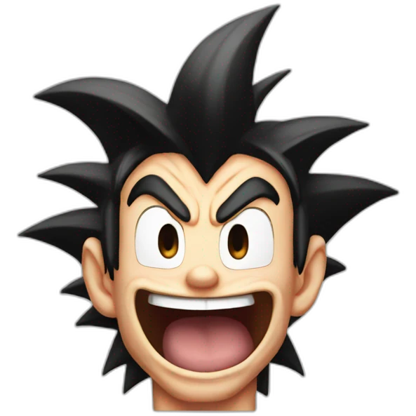 goofy O face goku emoji