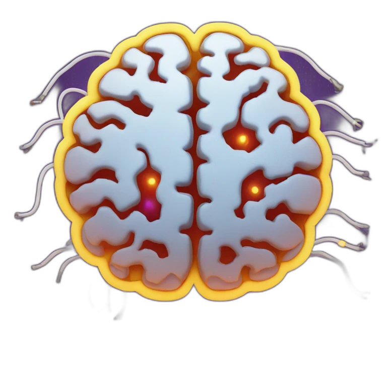 brain with circuits emoji