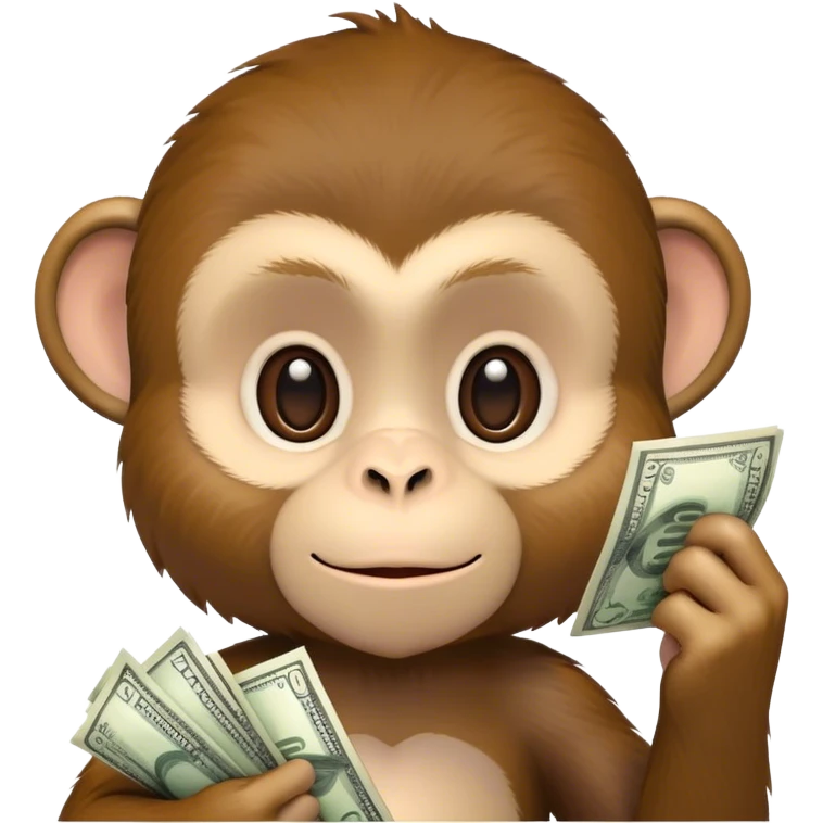 Monkey with money emoji