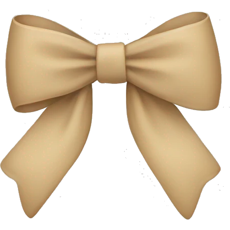 beige bow emoji