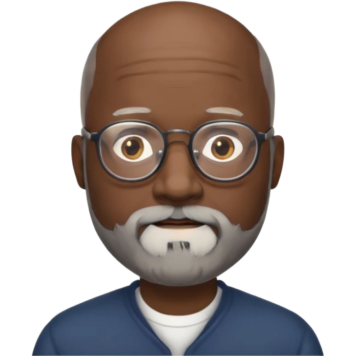 bald gray beard black man glasses emoji
