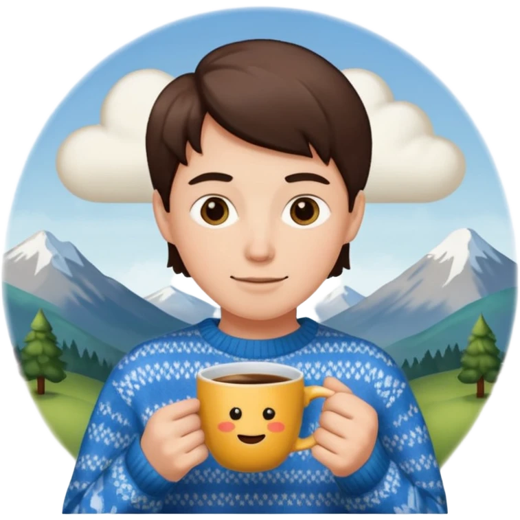 cloudy morning drinking coffee emoji