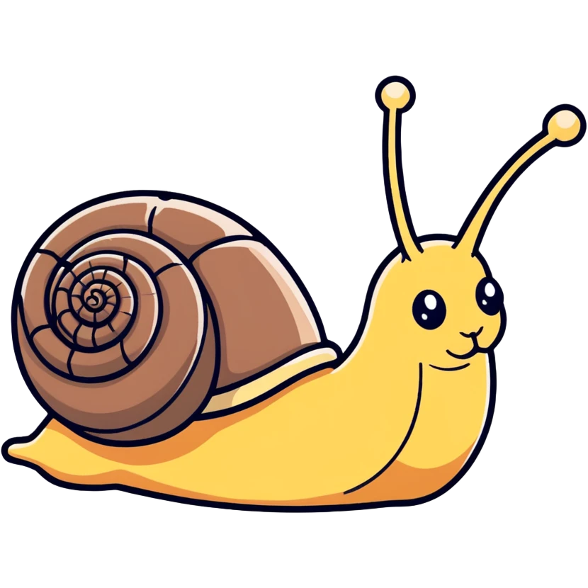 snail with a bow emoji