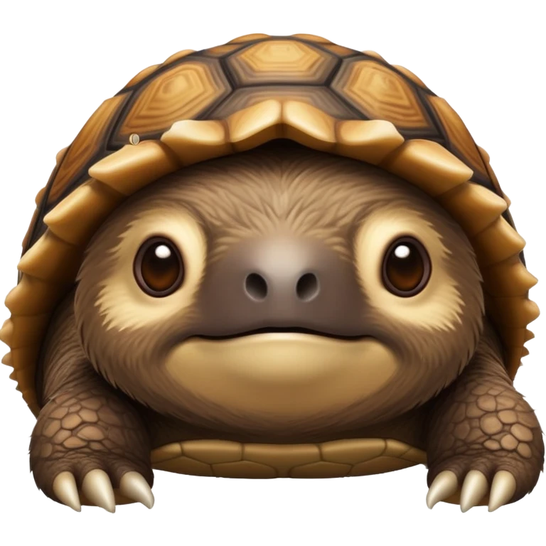 Turtle and Sloth mixed in emoji