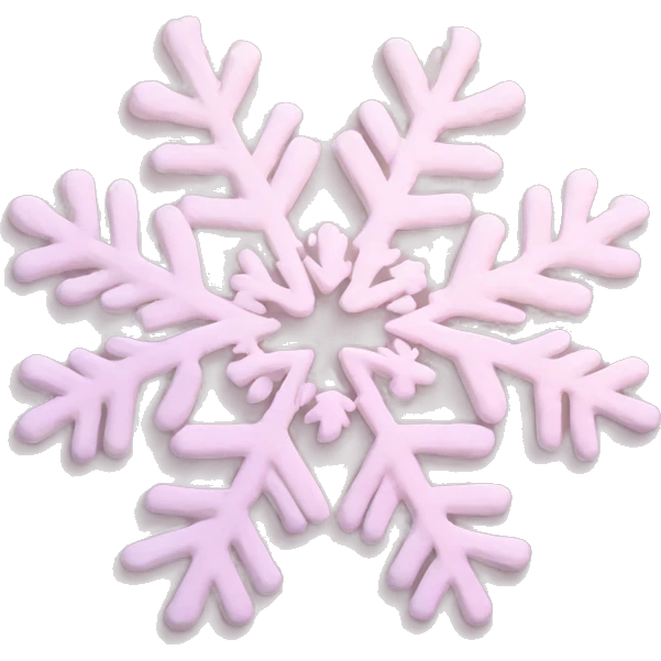 pastel pink snowflake  emoji