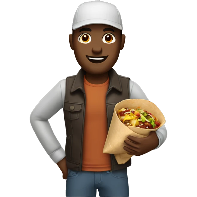 Man with Chipotle burrito emoji