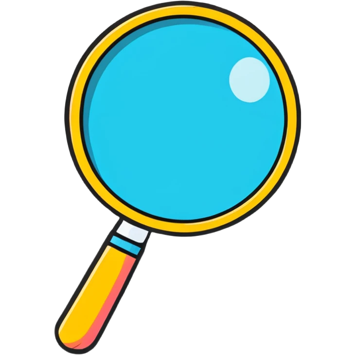 colorful magnifying glass emoji