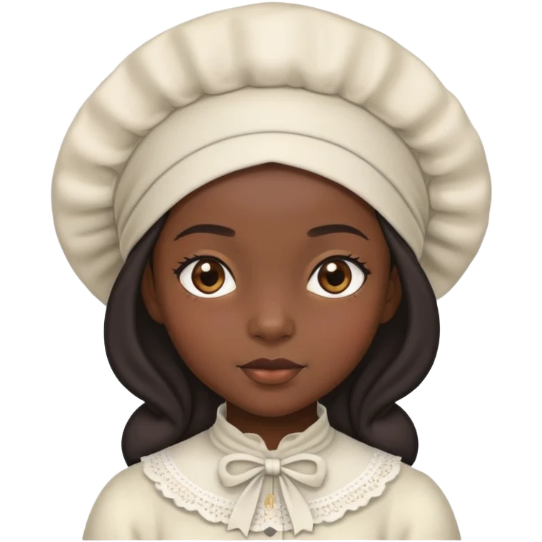 Black girl with bonnet  emoji