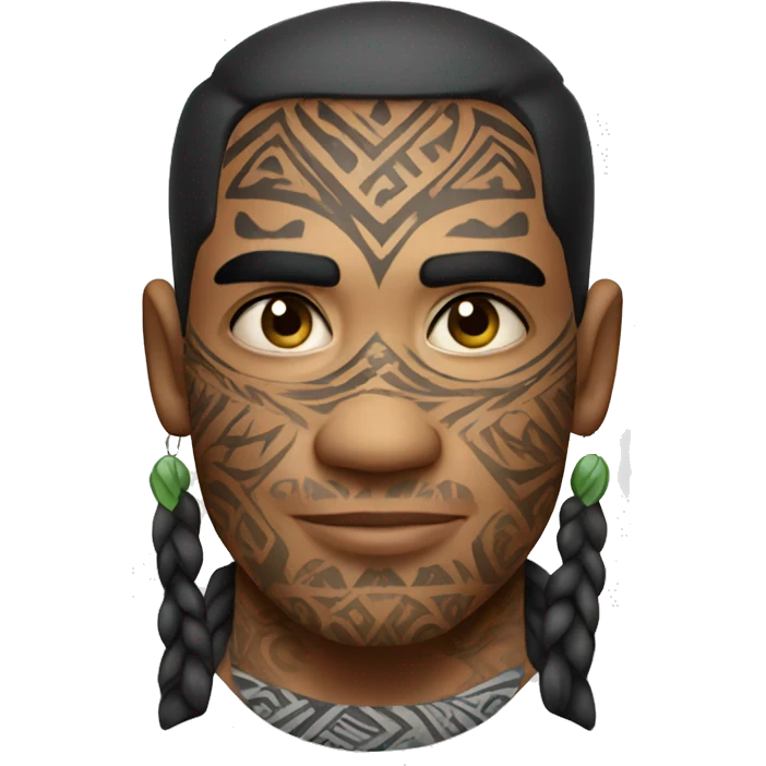 Hawaiian Polynesian male with tribal tattoo sleeve  emoji