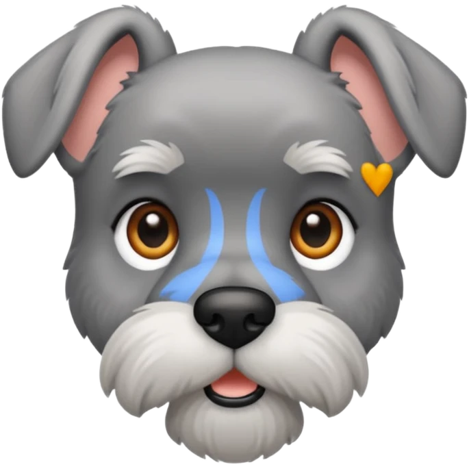 Schauzer mini gris perro emoji