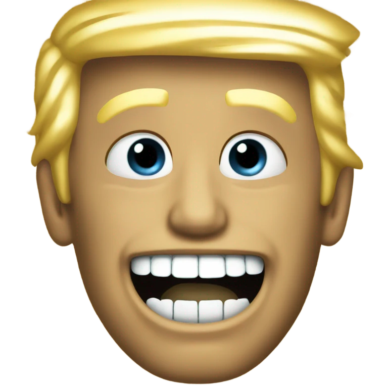 Trump with gold teeth emoji