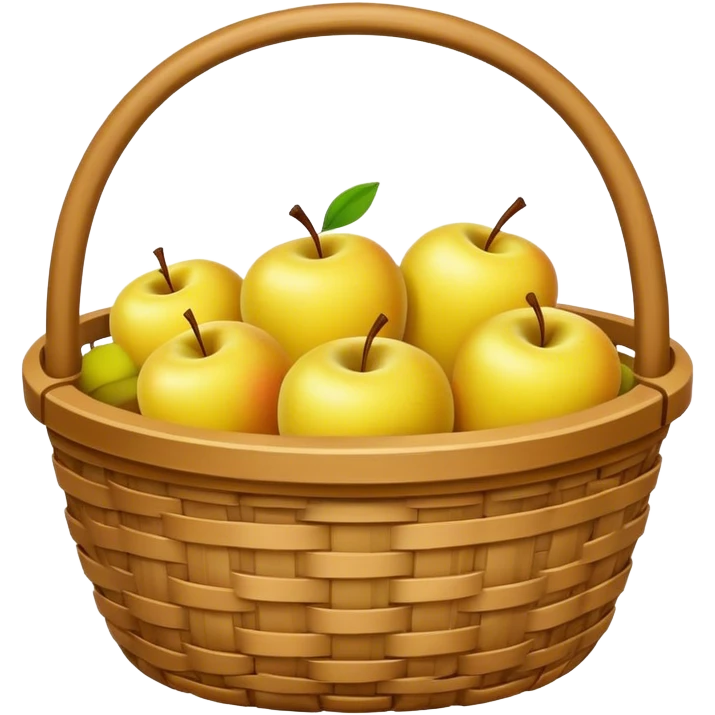 Basket apple yellow emoji