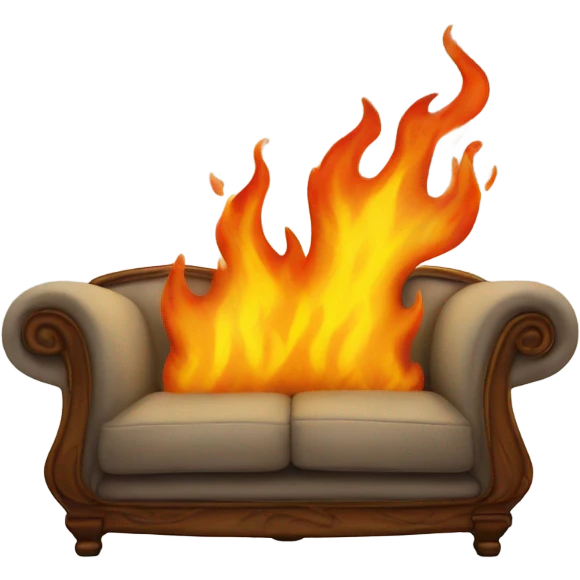 Couch on fire emoji