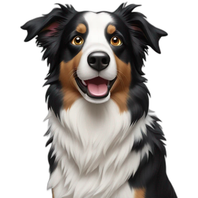 Border collie driekleur kortharig emoji