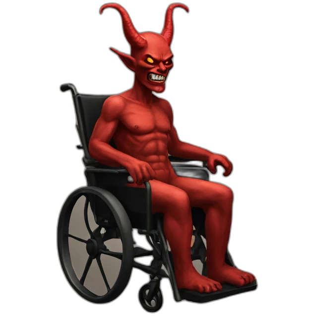 satan on a wheelchair emoji