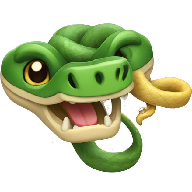 Snake eating emoji