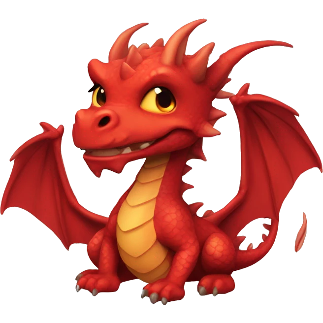 chibi style red Dragon emote emoji