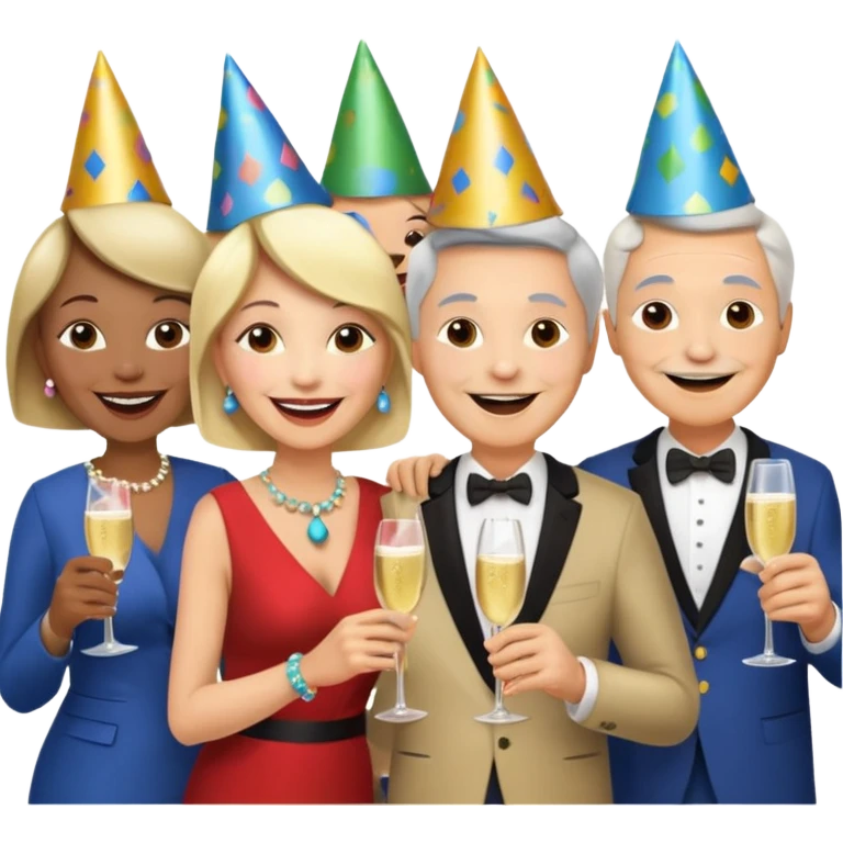 a gathering of middle aged adults emoji