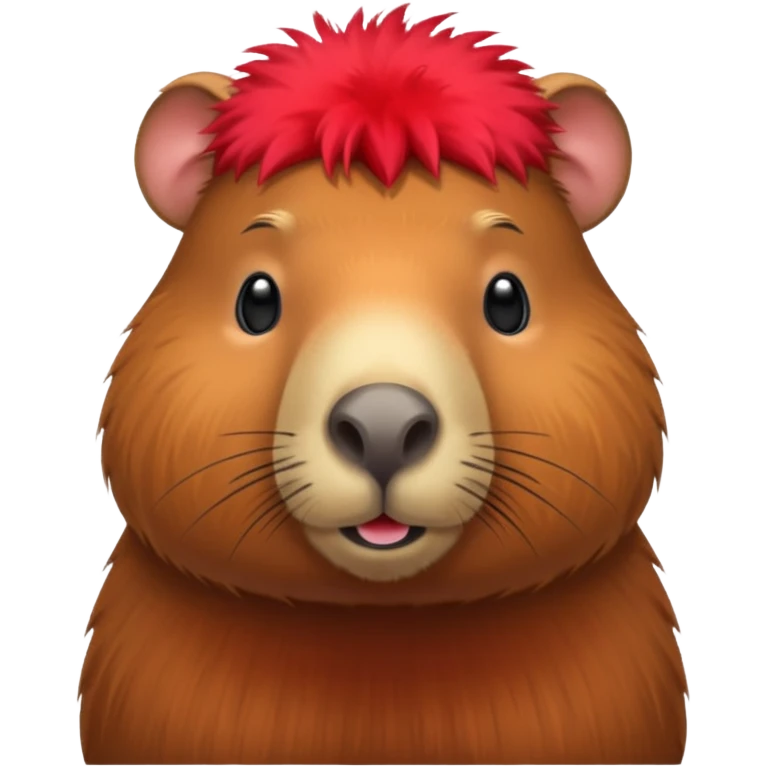Capybara with red hair emoji
