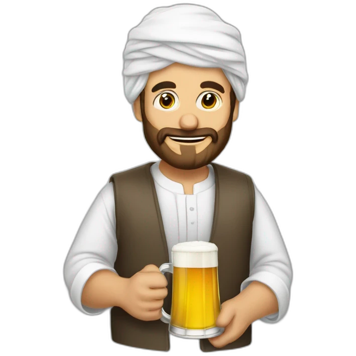 Musulman bois de la bière emoji