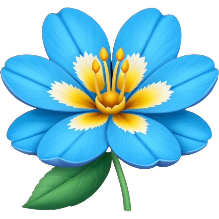 Una flor azul emoji