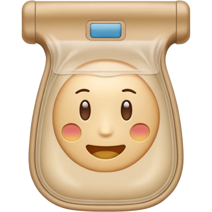 an ostomy bag in beige emoji