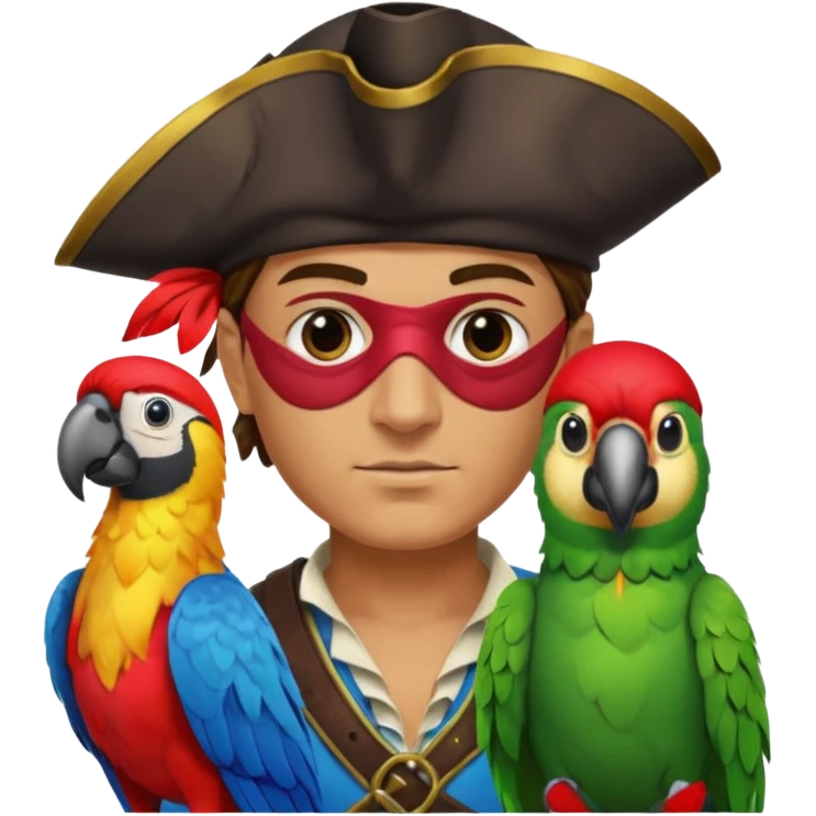 pirate and parrot emoji