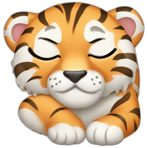 Tiger-sleeping emoji