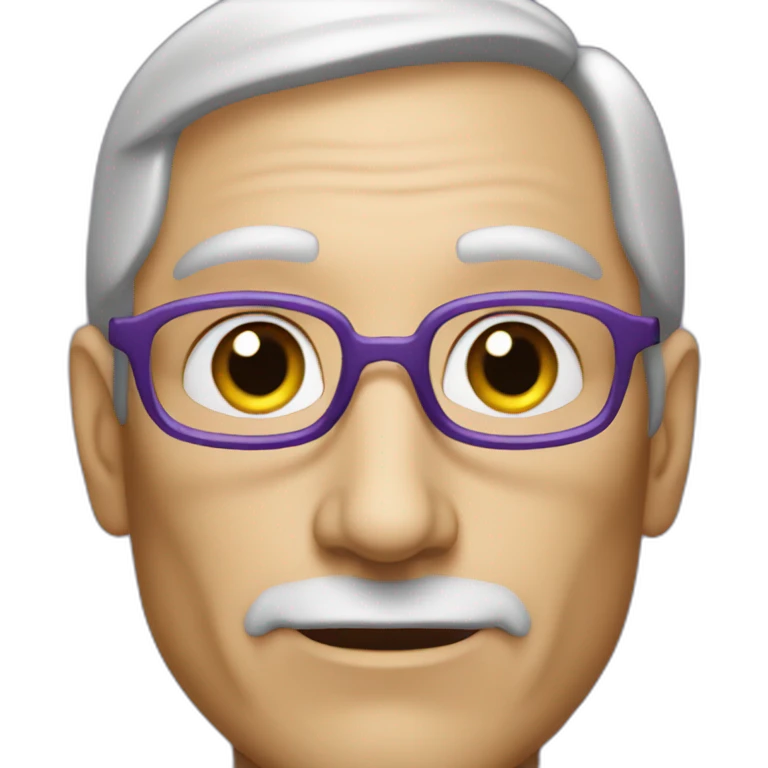 steve jobs but purple skin emoji