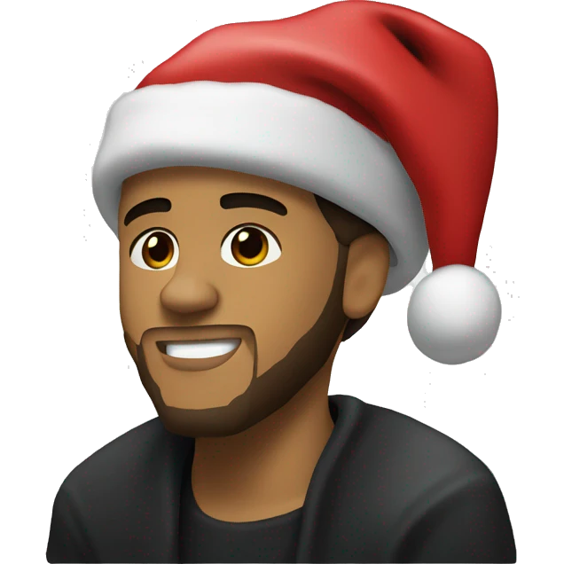 J Cole with a Santa hat emoji