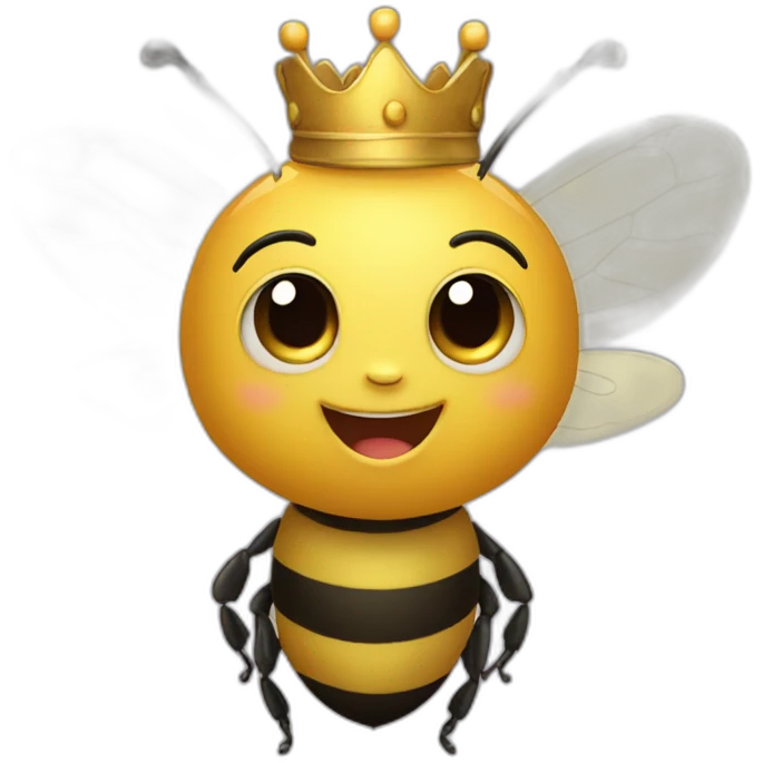 bee with a crown emoji