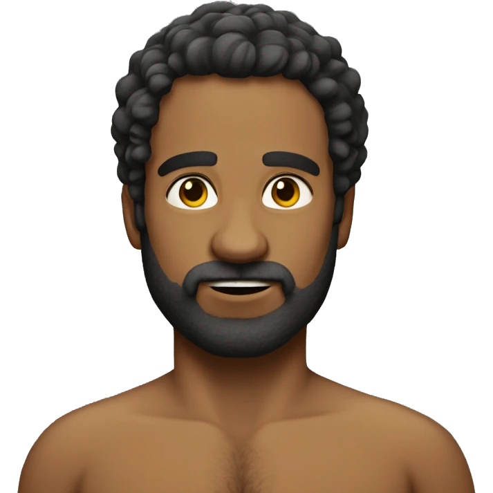 Man with lots of chest hair emoji