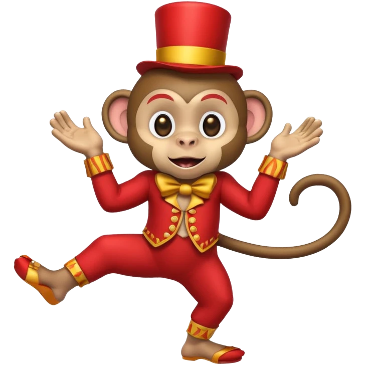 circus monkey wear red clothes emoji
