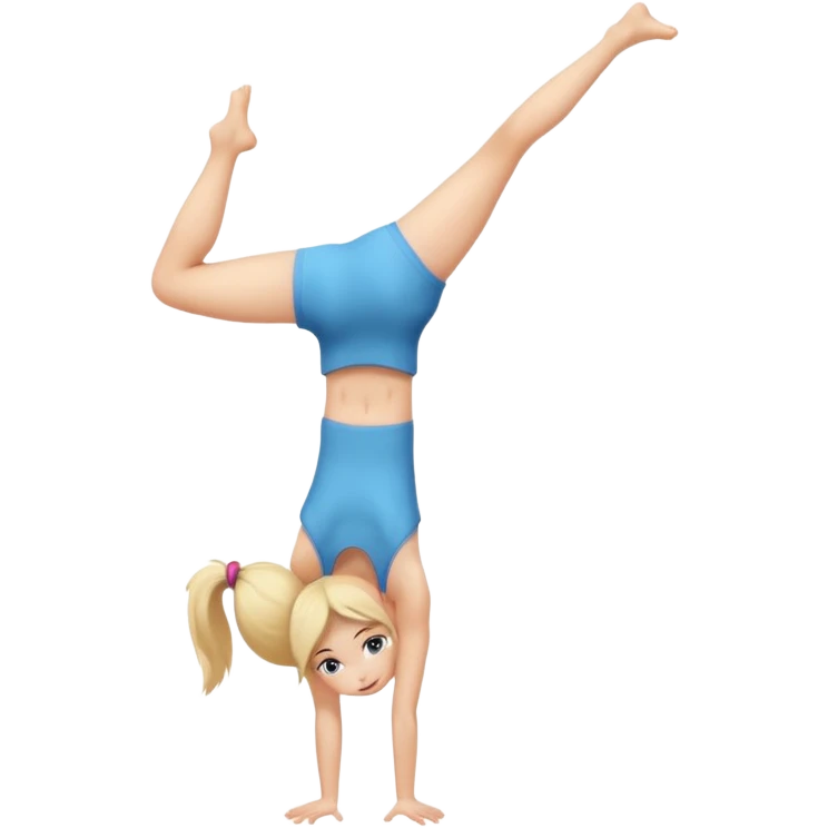 Girl doing a hand stand  emoji