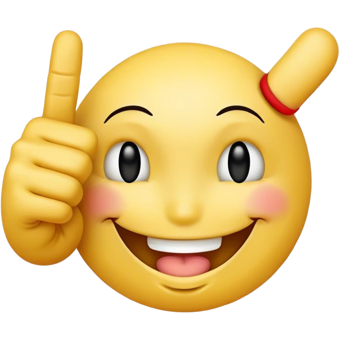 a smiley face with a middle finger emoji