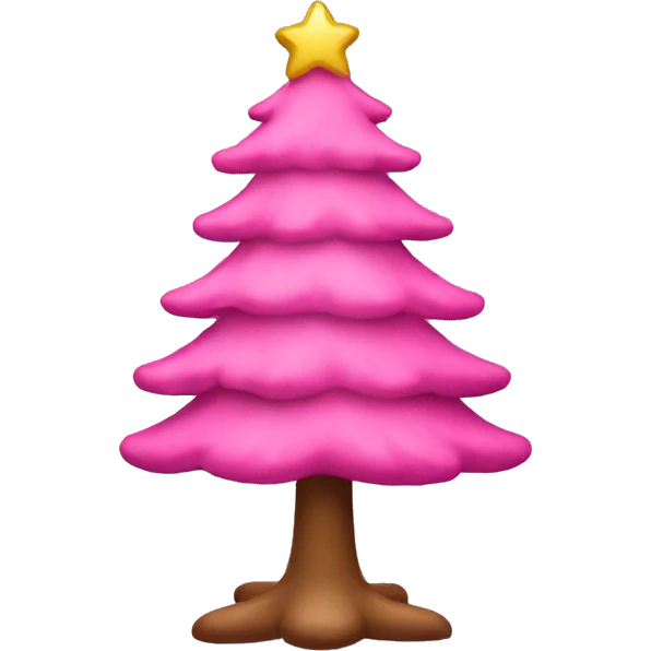 Pink Christmas tree  emoji