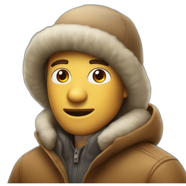 musatche man in a warm hat emoji
