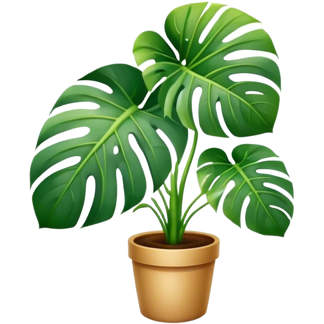 Monstera plant with Google eye  emoji