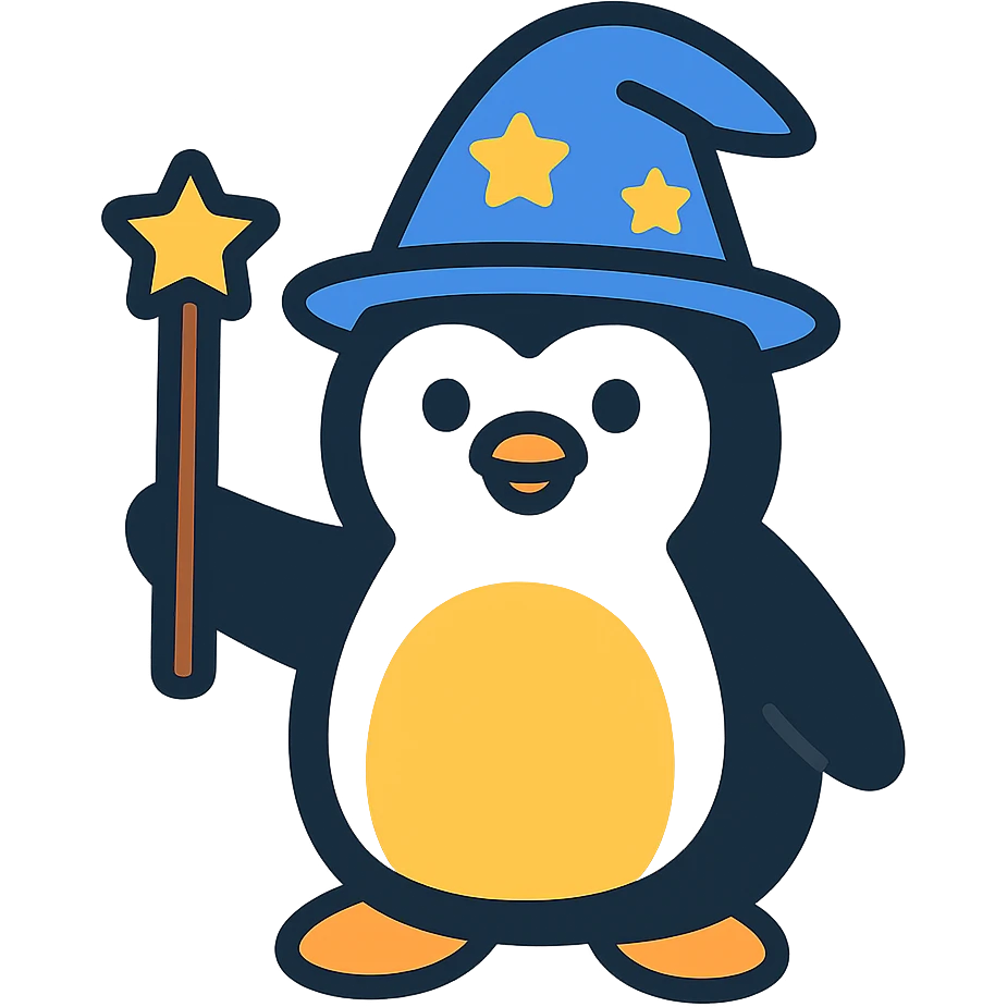 penguin wizard emoji