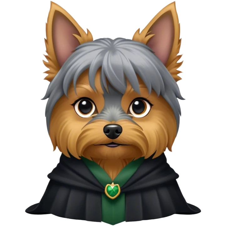 Yorkshire terrier as Minerva McGonagall emoji