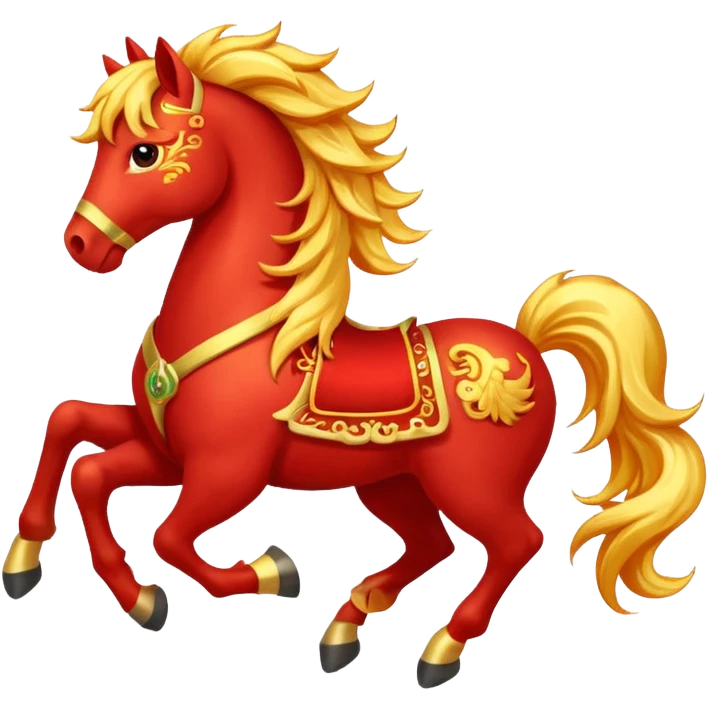 red fire horse emojis for chinese new year emoji