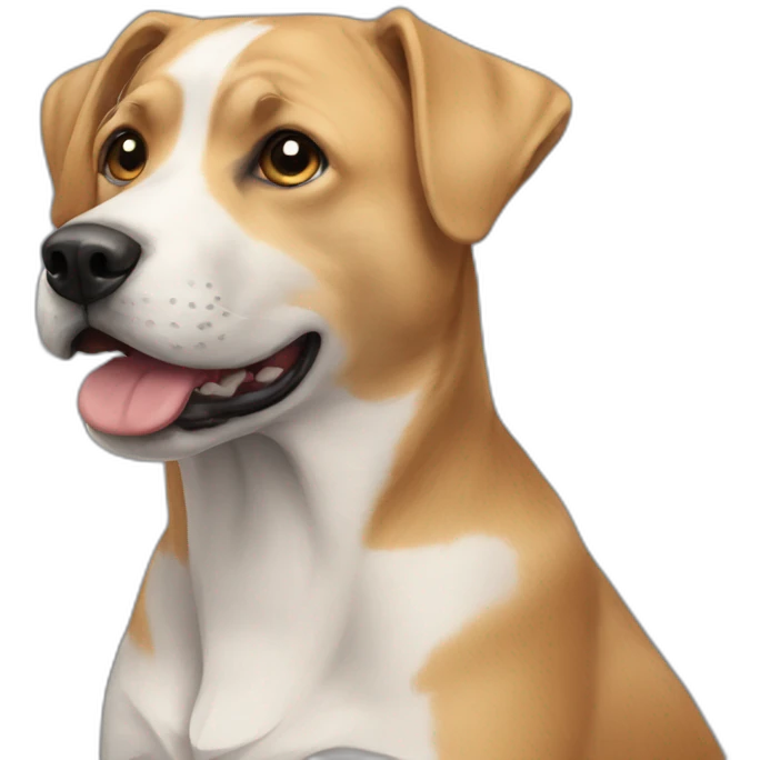 Chat sur chien emoji