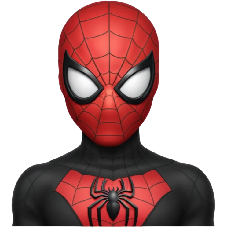 Full Black colored  suit spider man emoji